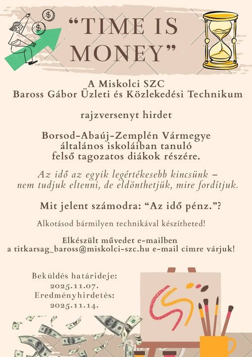 Mit jelent számodra: "Az idő pénz." ? - rajzverseny