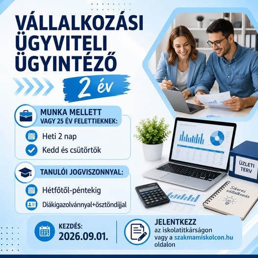 Szakmát szeretnél? Legyél Vállalkozási ügyviteli ügyintéző