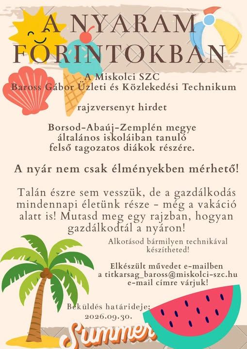 „A nyaram forintokban."  - rajzverseny általános iskolásoknak