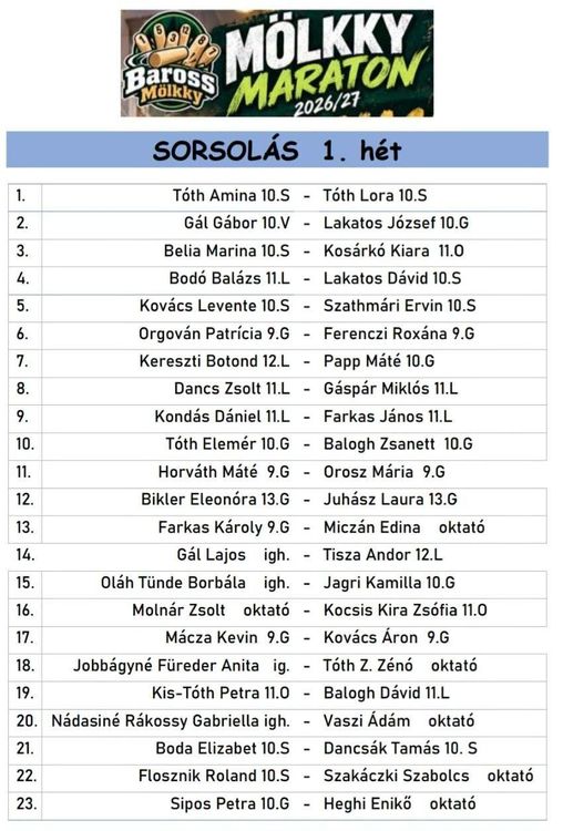 INDUL A BAROSS MÖLKKY MARATON! 