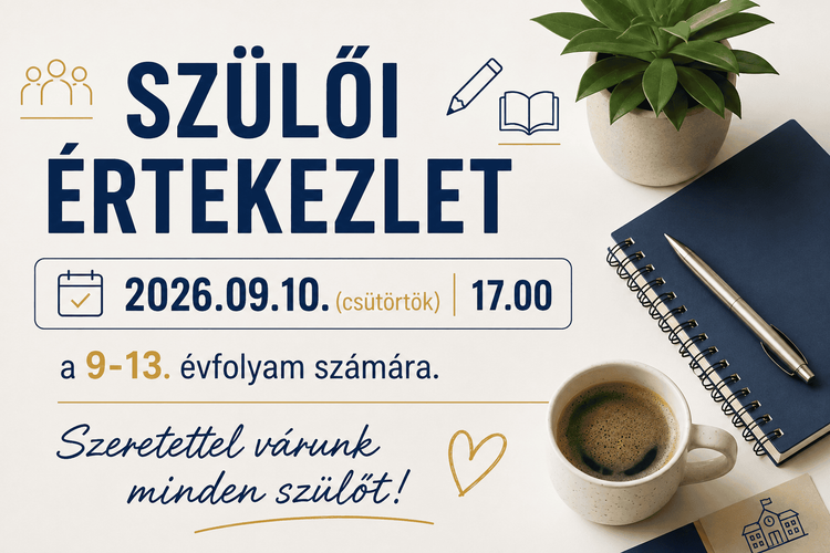 SZÜLŐI ÉRTEKEZLET - 2026.09.10. (csütörtök) 17:00