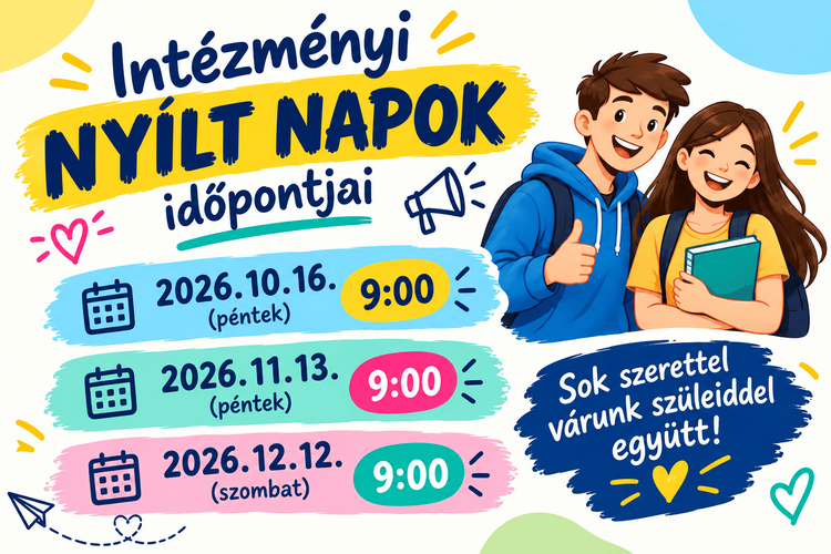 Intézményi NYÍLT NAPOK
